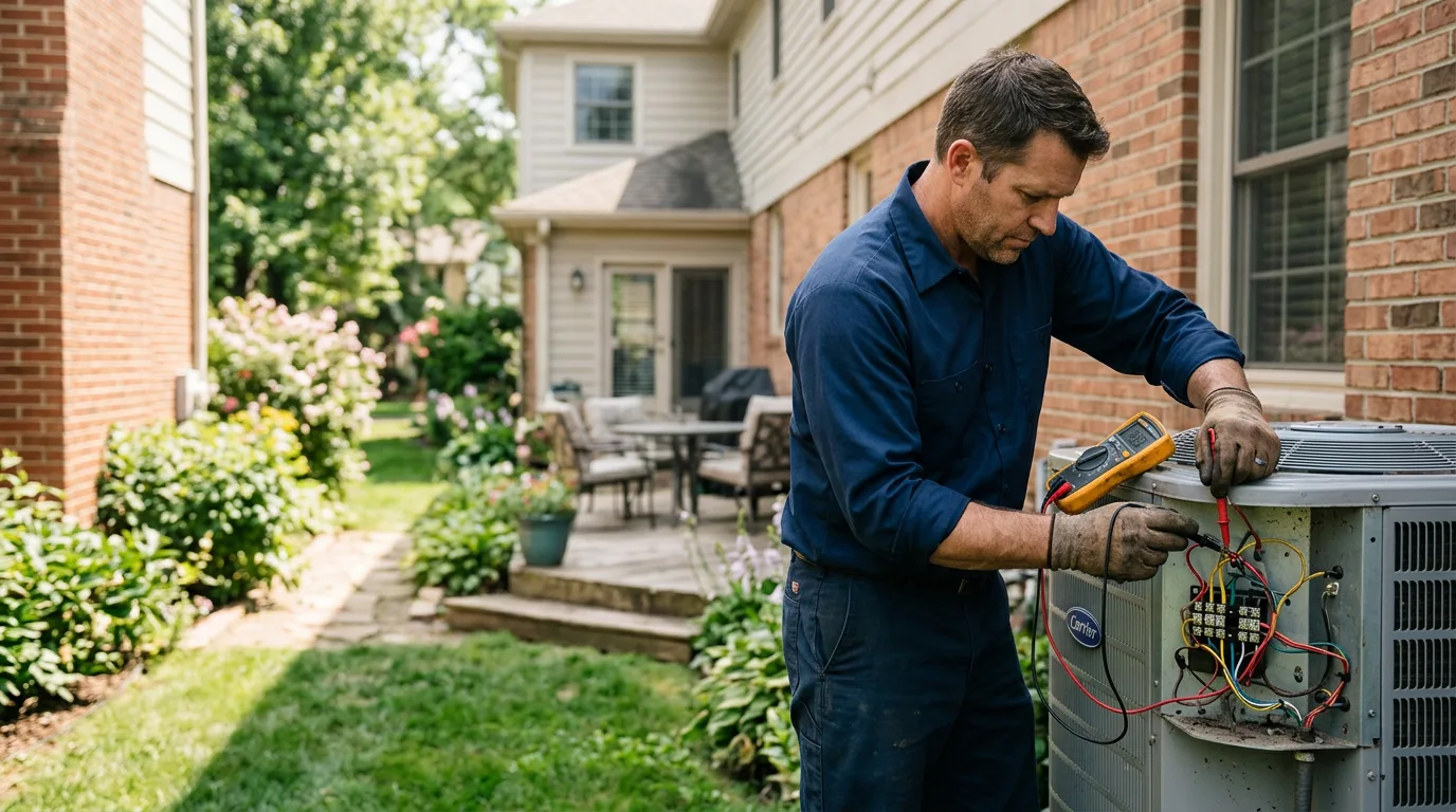 HVAC technician working near Purmela, TX